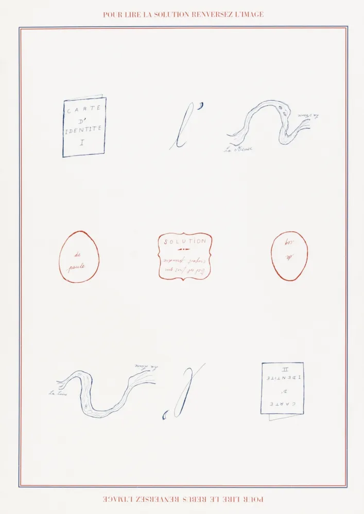 Screenprint Broodthaers - Rébus