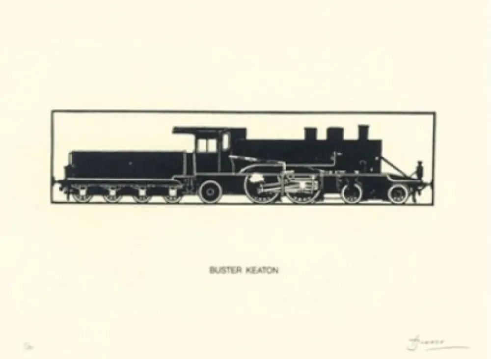 Lithograph Brossa - Buster Keaton