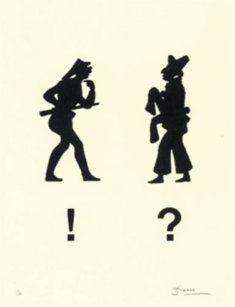 Lithograph Brossa - Diàleg