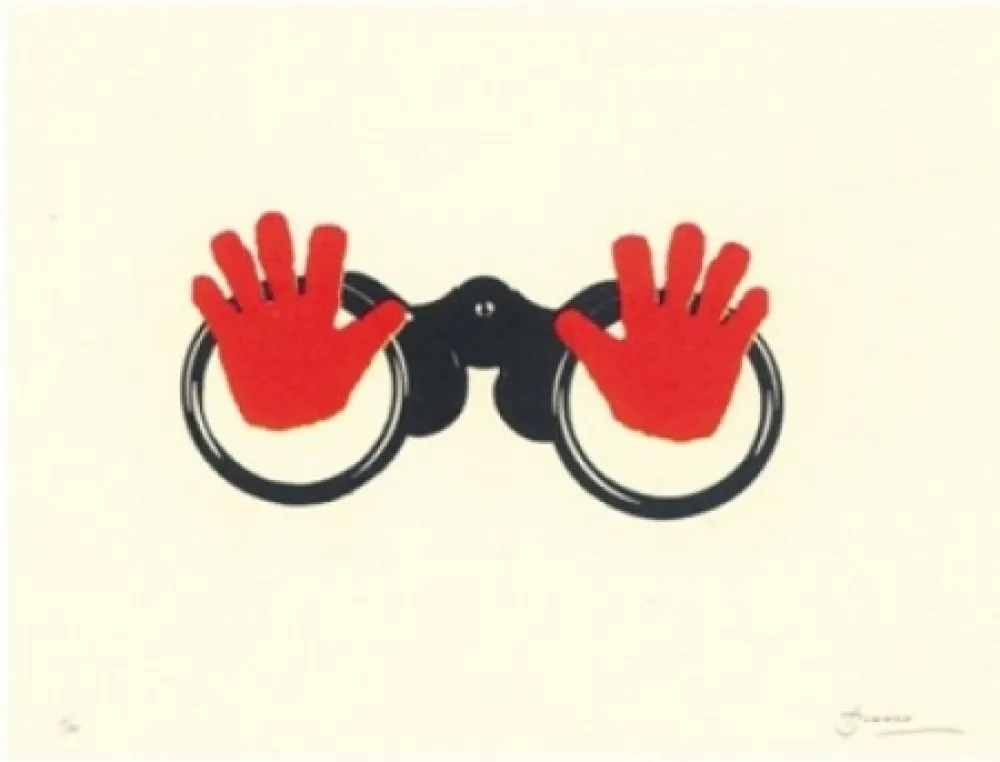 Lithograph Brossa - Poema visual 16