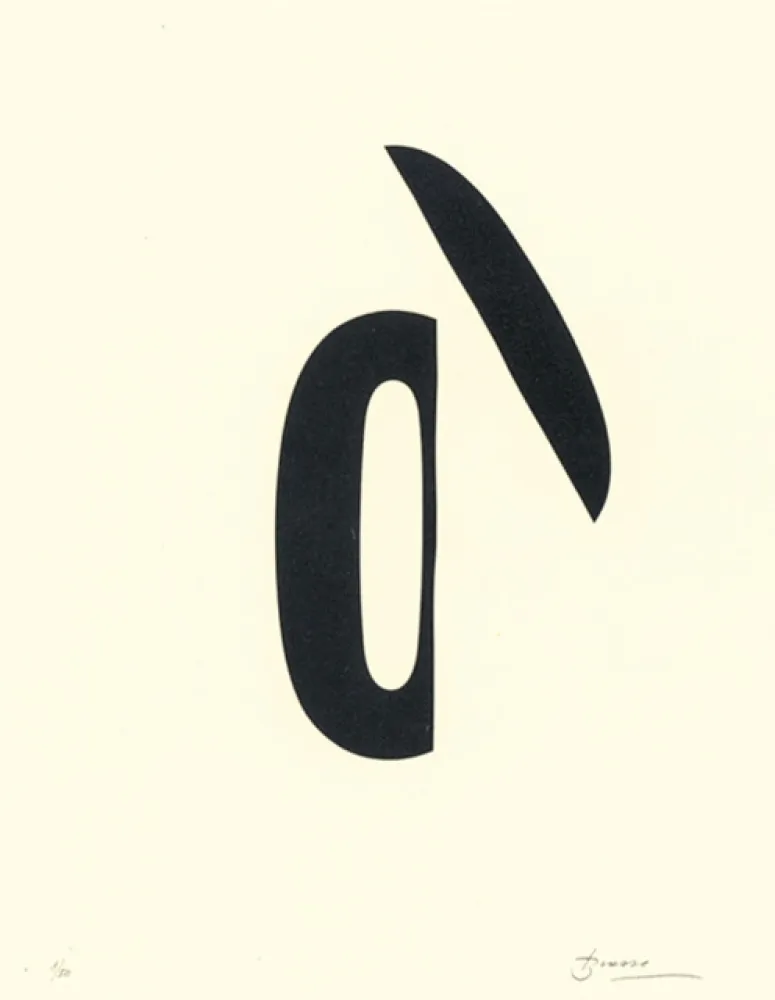 Lithograph Brossa - Poema visual 19