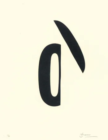 Lithograph Brossa - Poema visual 19