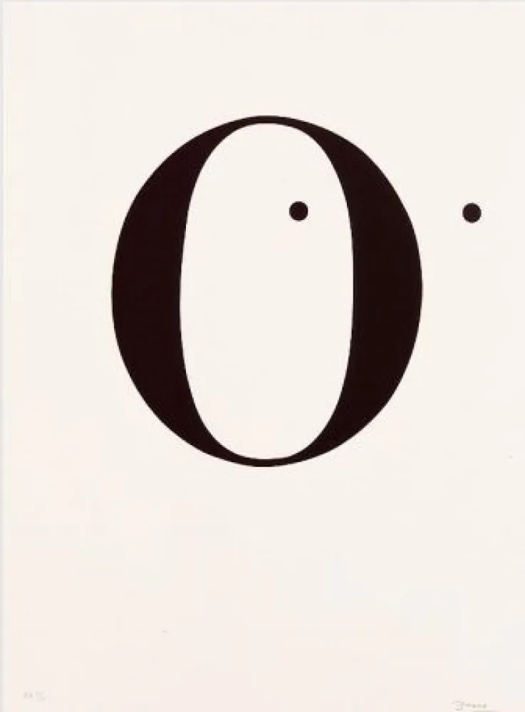 Lithograph Brossa - Poema visual. 1970 / 1988