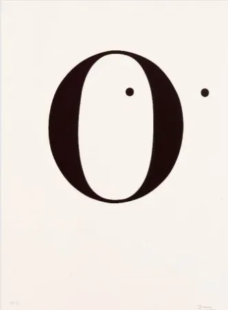 Lithograph Brossa - Poema visual. 1970 / 1988