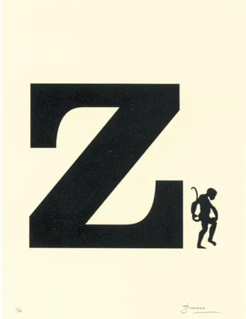 Lithograph Brossa - Poema visual 6