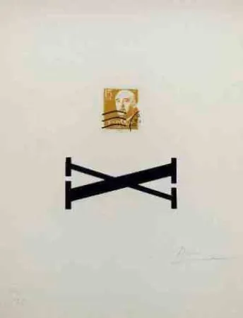 Screenprint Brossa - Poema Visual - Franco