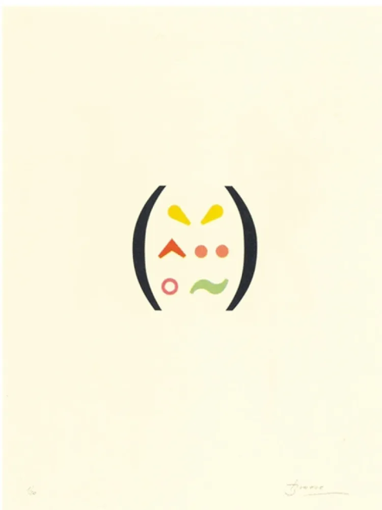 Lithograph Brossa - Signes 11