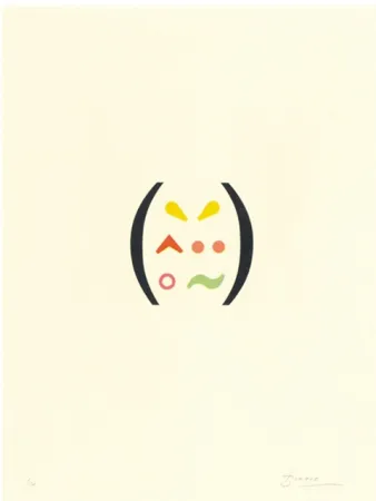 Lithograph Brossa - Signes 11