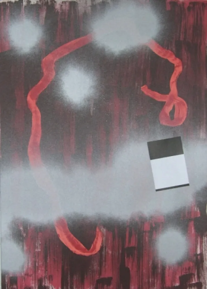 Lithograph Broto - Linea Roja