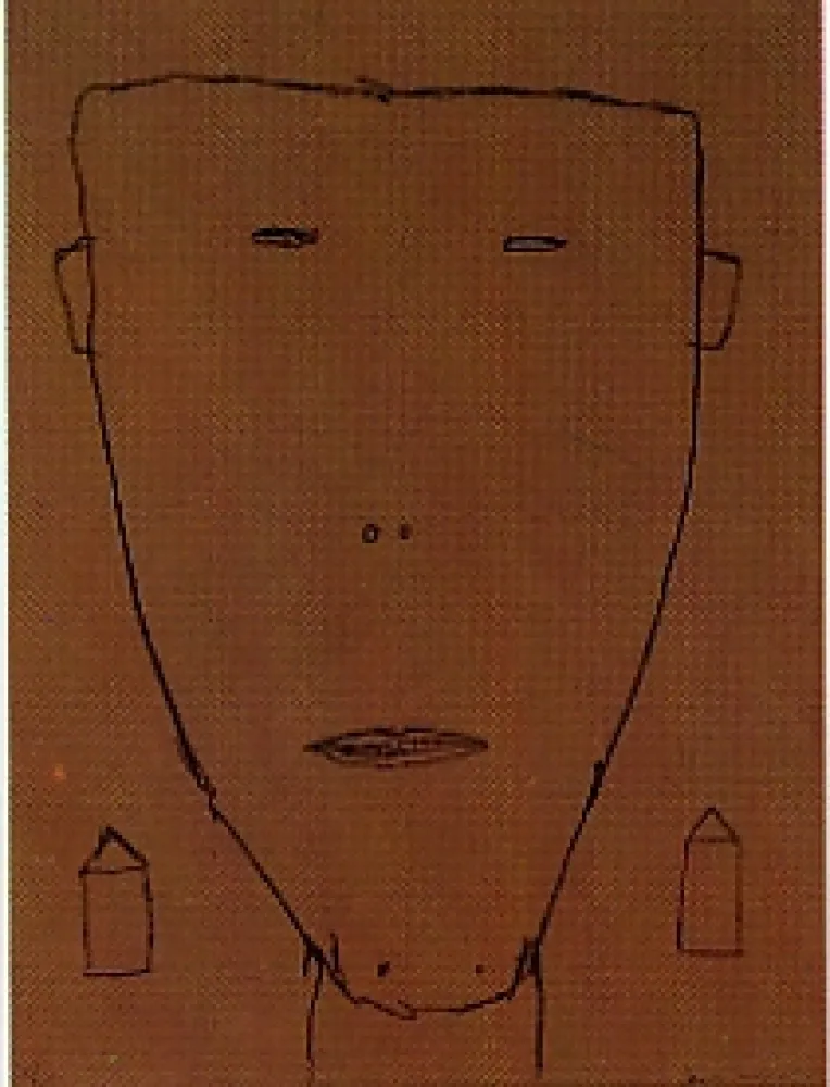 Lithograph Brown - Self portrait 15