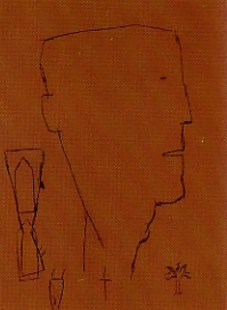 Lithograph Brown - Self portrait 20