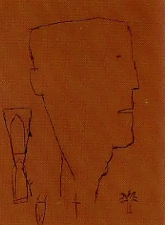 Lithograph Brown - Self portrait 20