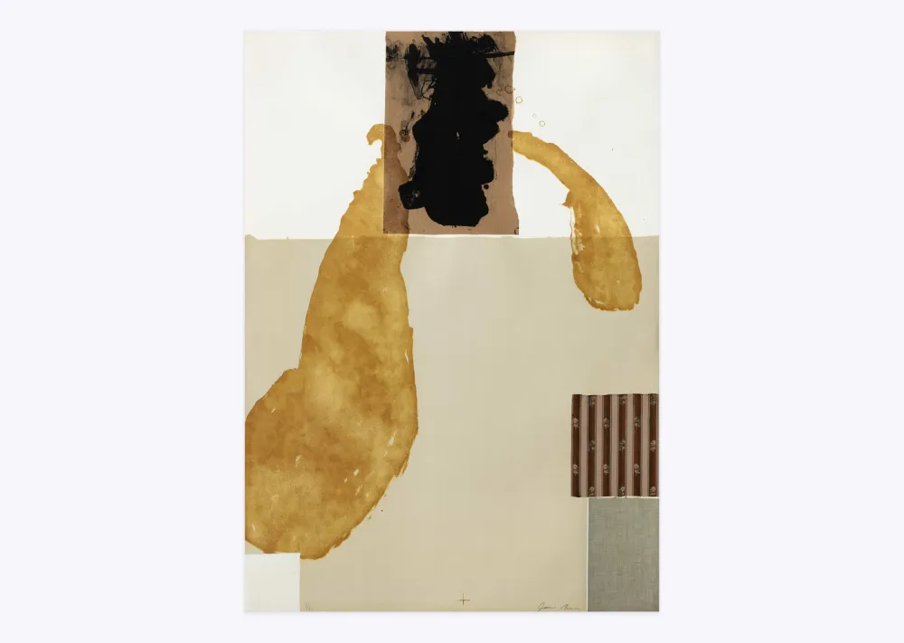 Lithograph Brown - White square