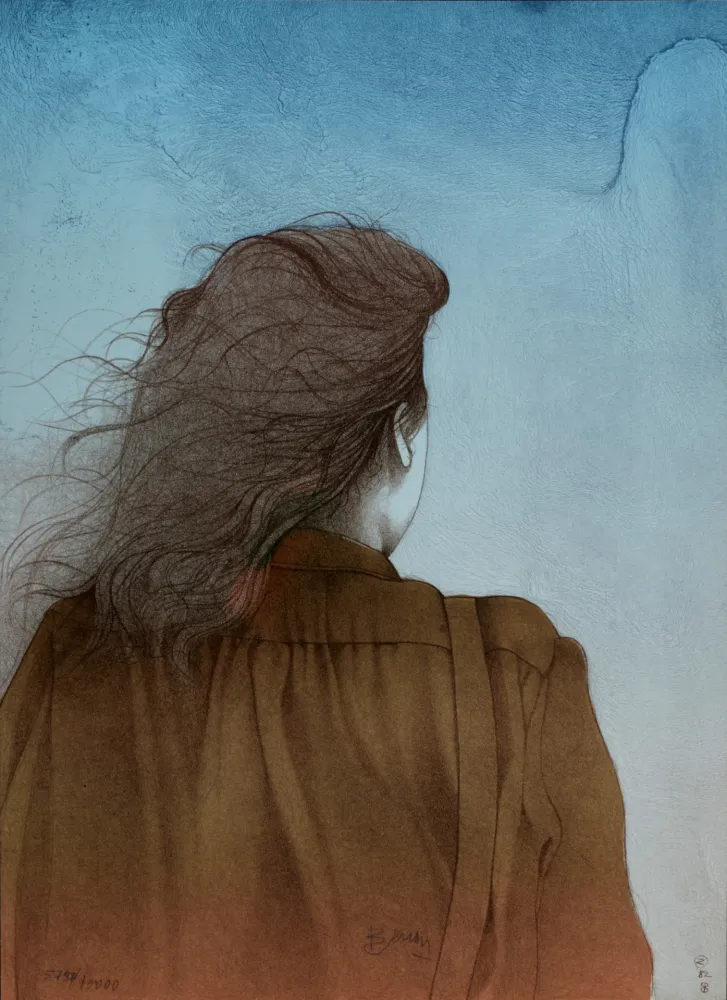 Lithograph Bruni - Solitudine, 1982 - Hand-signed