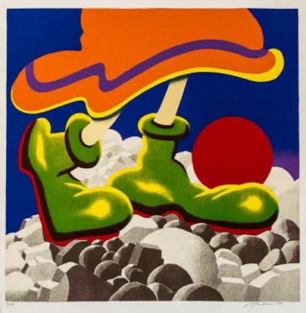 Screenprint Brusca - Girl With Beachball