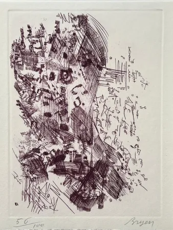 Engraving Bryen - Hommage à Hans Arp 