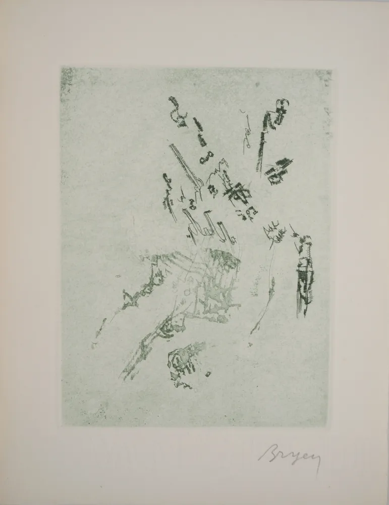 Etching Bryen - Réflexion en vert