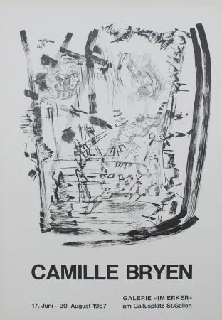 Lithograph Bryen - Untitled (Exhibition poster)