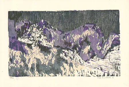 Woodcut Buchholz - Liegende / Reclining Woman