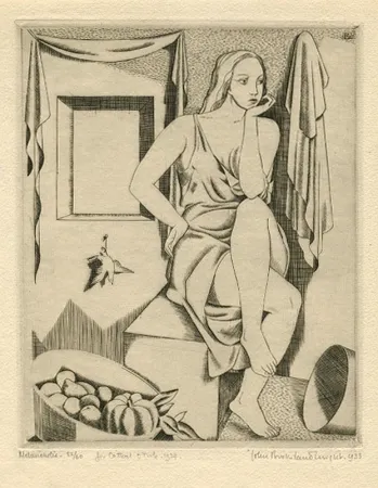 Engraving Buckland-Wright - Melancholie