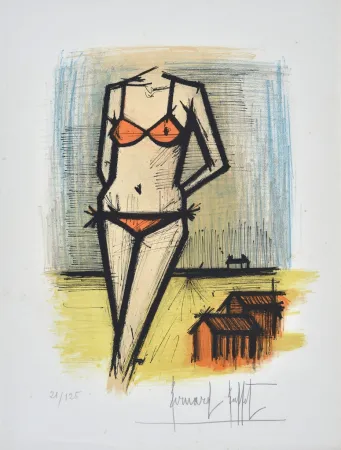 Lithograph Buffet - A la Plage