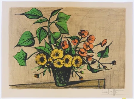 Lithograph Buffet - Bouquet de soucis