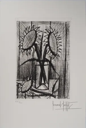 Etching Buffet - Bouquet de Tournesols, Les Soleils