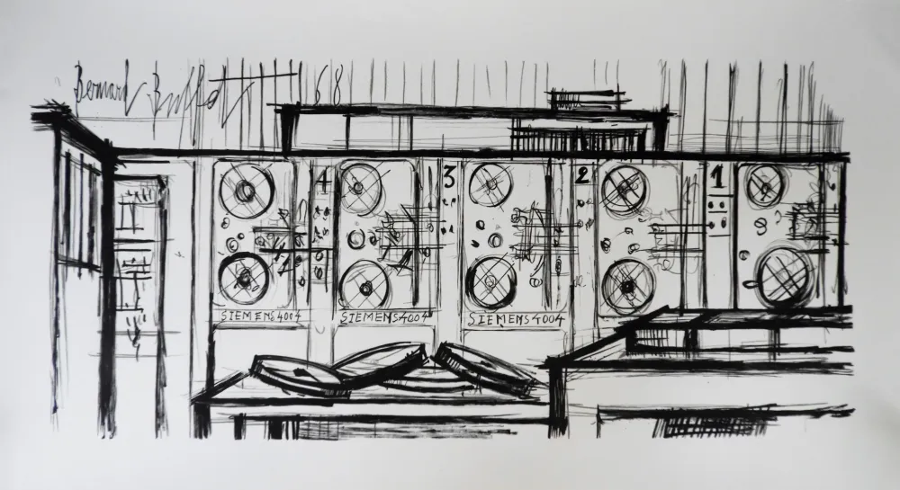 Lithograph Buffet - Computer, Siemens,