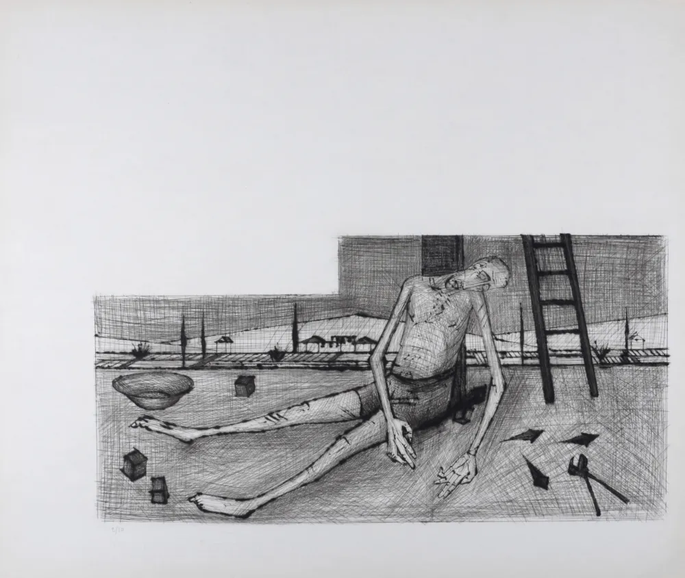 Etching Buffet - Déposition, La Passion du Christ, 1954