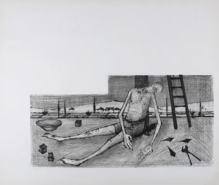 Etching Buffet - Déposition, La Passion du Christ, 1954