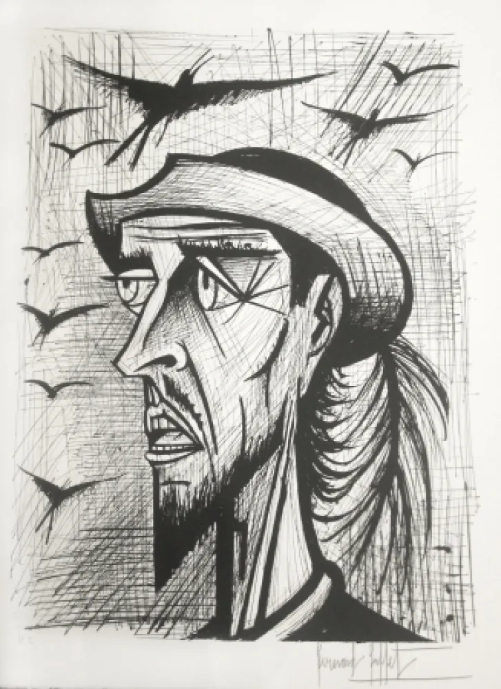 Lithograph Buffet - Don Quixote with Hat