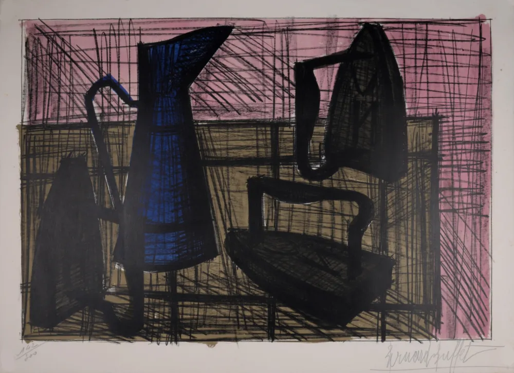 Lithograph Buffet - Fers à repasser, 1955 - Hand-signed