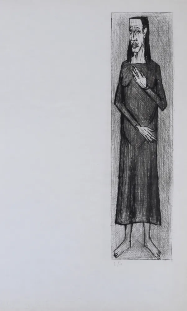 Etching And Aquatint Buffet - Homme de face, La Passion du Christ