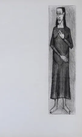 Etching And Aquatint Buffet - Homme de face, La Passion du Christ