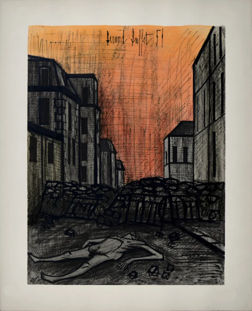 Lithograph Buffet - Horreur de la guerre, 1960 - Hand-numbered!