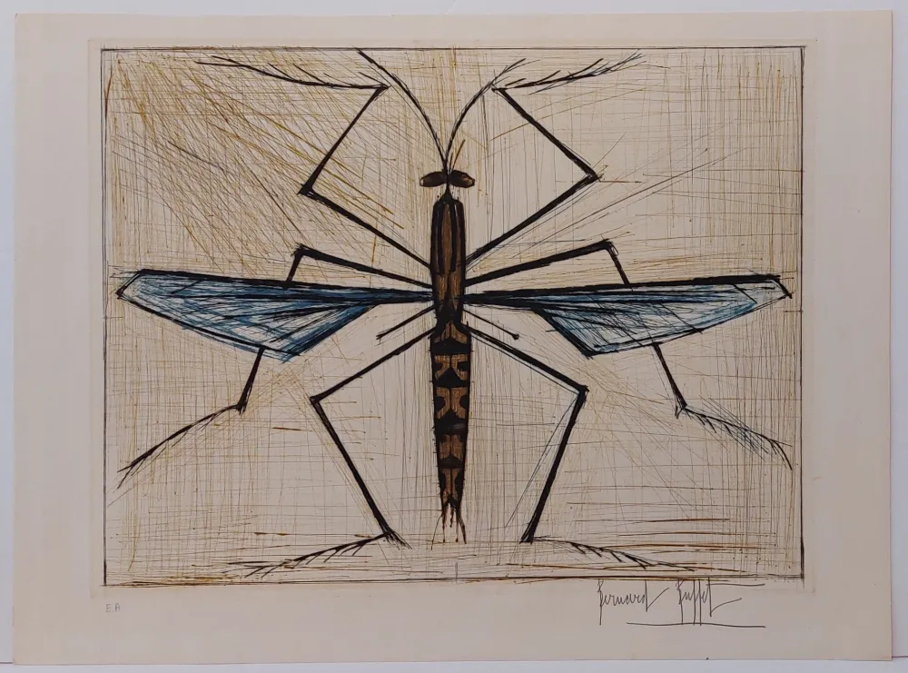 Etching Buffet - Insecte bleu 