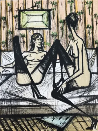 Lithograph Buffet - Jeux de dames