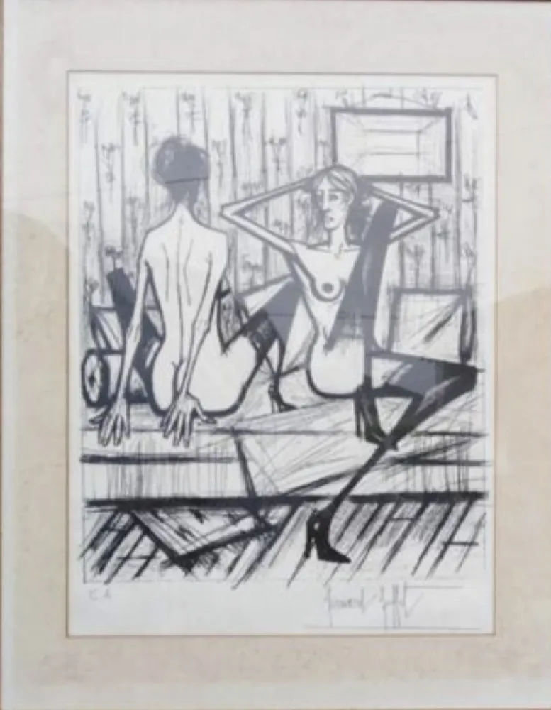 Lithograph Buffet - Jeux de dames