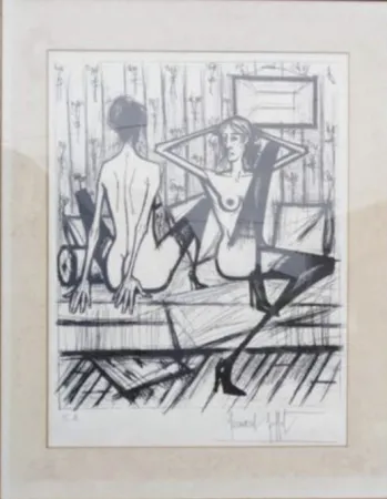 Lithograph Buffet - Jeux de dames