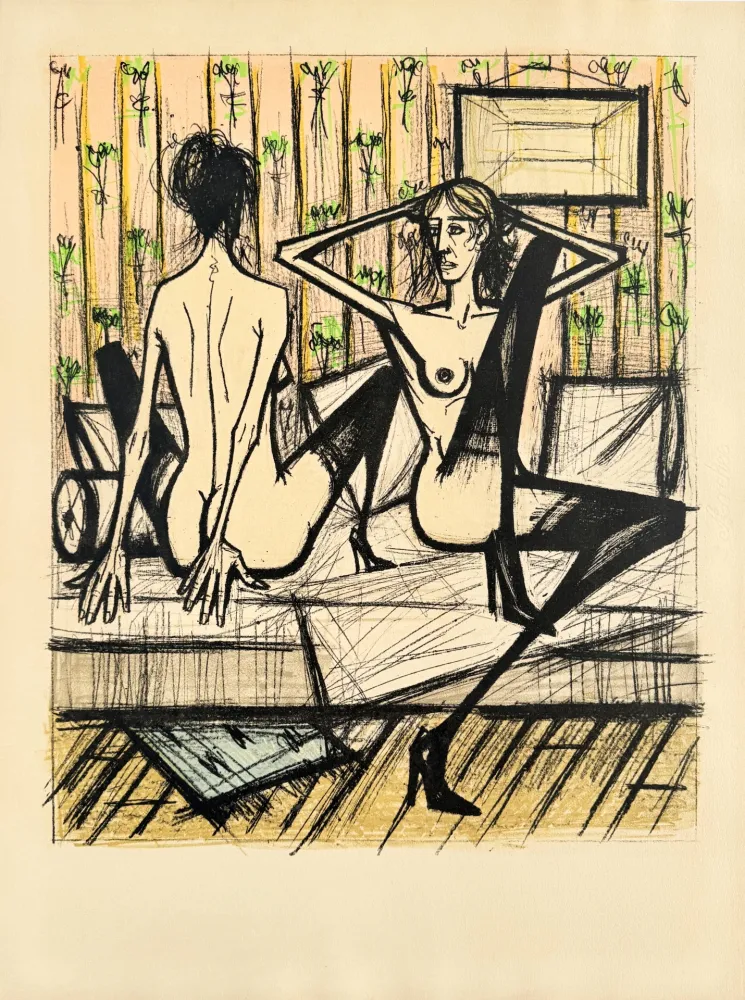 Lithograph Buffet - Jeux de dames