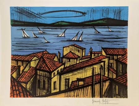 Lithograph Buffet - La baie de Saint-Tropez 