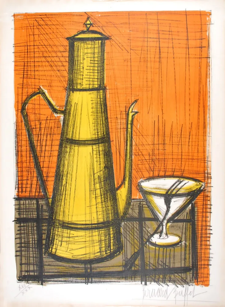 Lithograph Buffet - La Cafetière