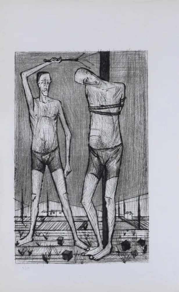 Etching And Aquatint Buffet - La Flagellation, La Passion du Christ