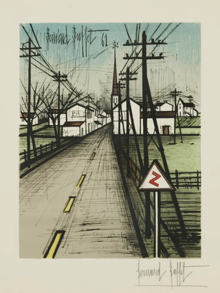 Lithograph Buffet - La route