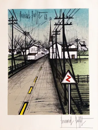 Lithograph Buffet - La Route