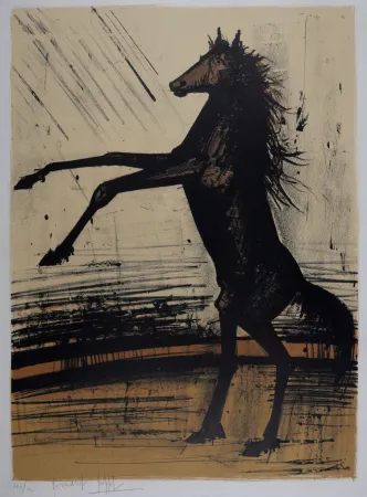 Lithograph Buffet - Le Cheval, 1968 - Hand-signed!