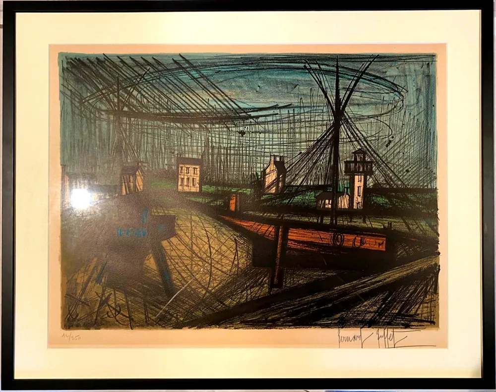 Lithograph Buffet - Le port