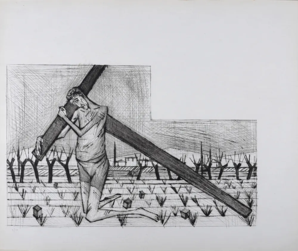 Etching And Aquatint Buffet - Le Portement de Croix, La Passion du Christ
