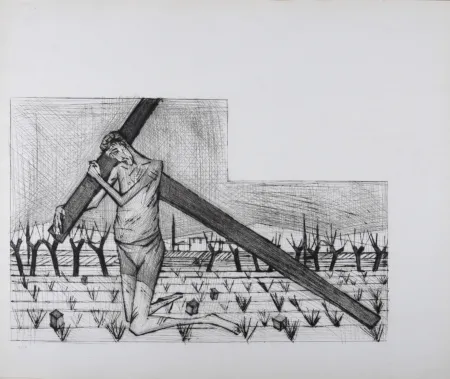 Etching And Aquatint Buffet - Le Portement de Croix, La Passion du Christ