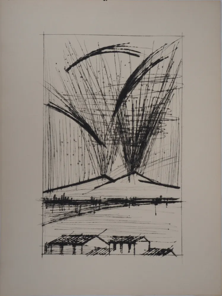 Etching Buffet - L'éruption du Vésuve